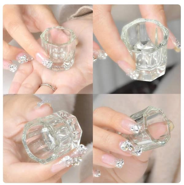 Diskkopp - Dappen dish - Crystal Glass cup - Acrylic Liquid