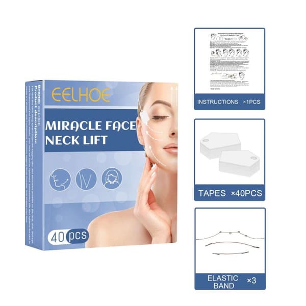 Invisible Face Stickers V-Shape - 40 stk Refill tape