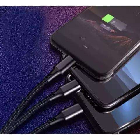 3-i-1 Micro USB / Lightning / USB Type-C USB-kabel