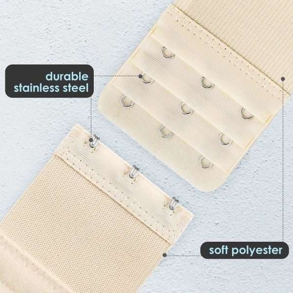 10-paks BH-forlengere - Svart, Hvit, Beige - 2 forskjellige bredder