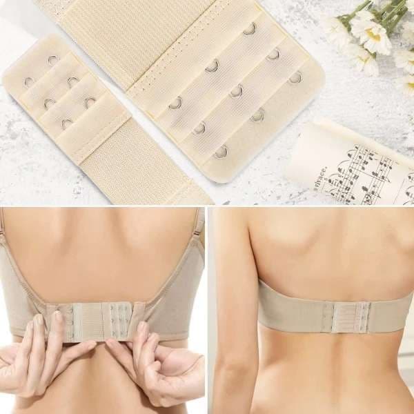 10-paks BH-forlengere - Svart, Hvit, Beige - 2 forskjellige bredder