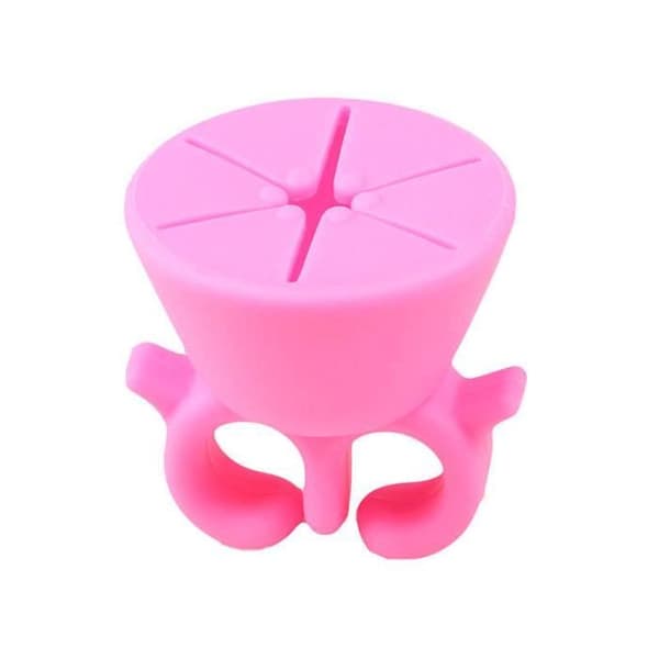 SHOP-STORY - Ring för nagellackshållare för manikyr och nagelkonst Rosa färg lack flaskhållare
