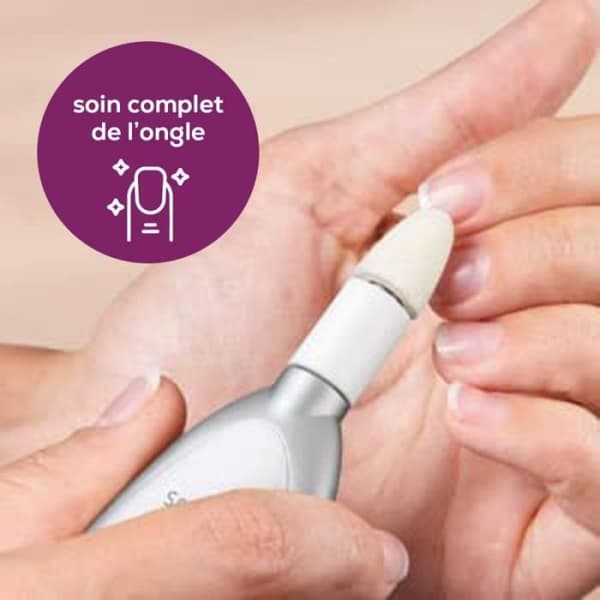 Manikyr-pedikyrset - SANITAS SMA35 - 2 rotationshastigheter - Tips för att jämna ut och polera nageln