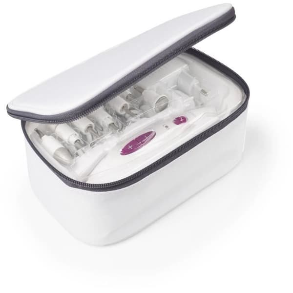 MEDISANA MP 815 Manikyr och Pedikyr Kit - Vit - 7 tillbehör för nagel- och hudvård