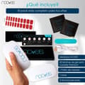 Miniatyrbild 2 av 4: NOOVES NAILS Pack Red Designs Premium Pre-cured Gel Nail Stickers + 8W Portabel UV/LED Nagellampa - Crimson Red