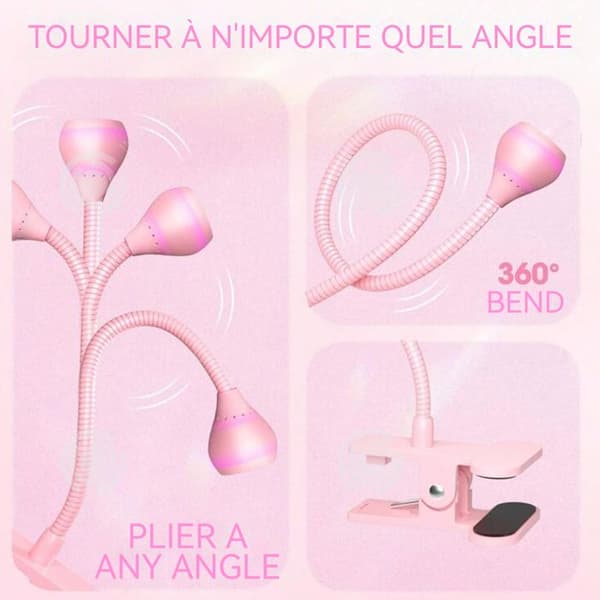 INN Mini Clip-on UV-lampa Rosa USB för UV Nageltork Härdningslampa UV-lampa Nageltork Nagellampa UV-lampa