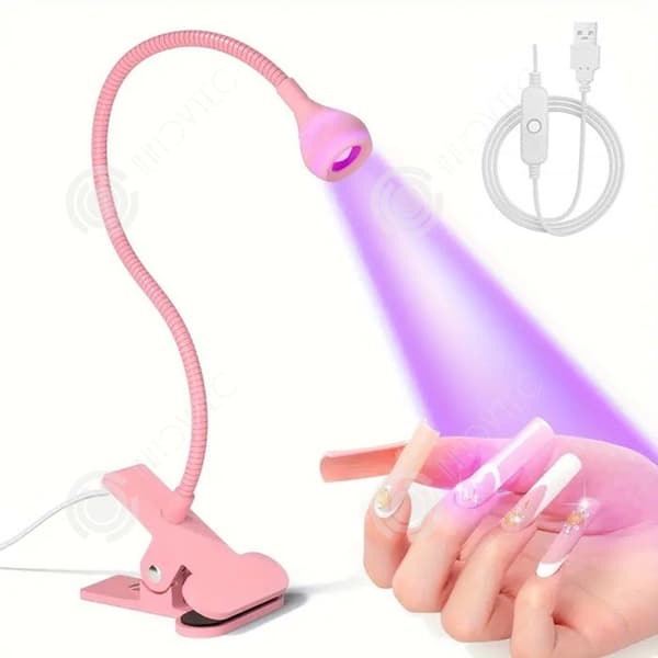 INN Mini Clip-on UV-lampa Rosa USB för UV Nageltork Härdningslampa UV-lampa Nageltork Nagellampa UV-lampa