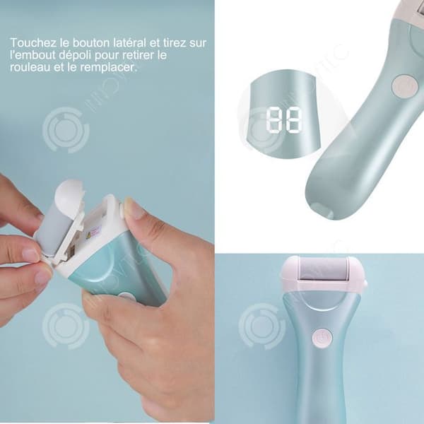 INN Manikyr Pedikyr 1200mah Ergonomisk kropp med bekvämt grepp Exfoliering Ett-tryckskontroll Pedikyr Ble