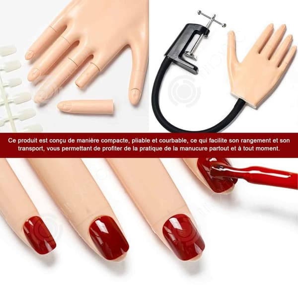 INN Manikyr träningshand kommer med nagellack och lim för nybörjare manikyr manikyr hand träning