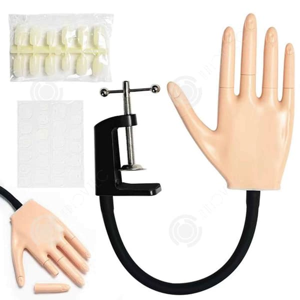 INN Manikyr träningshand kommer med nagellack och lim för nybörjare manikyr manikyr hand träning