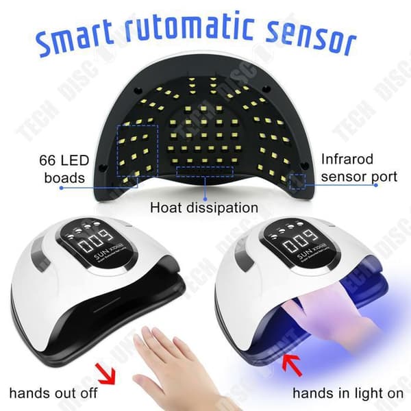 TD® X10MAX Nail Art Lampa 220W High Power Ultraviolett UV-lampa Nail Art Fototerapilampa Nail Art LED-lampa