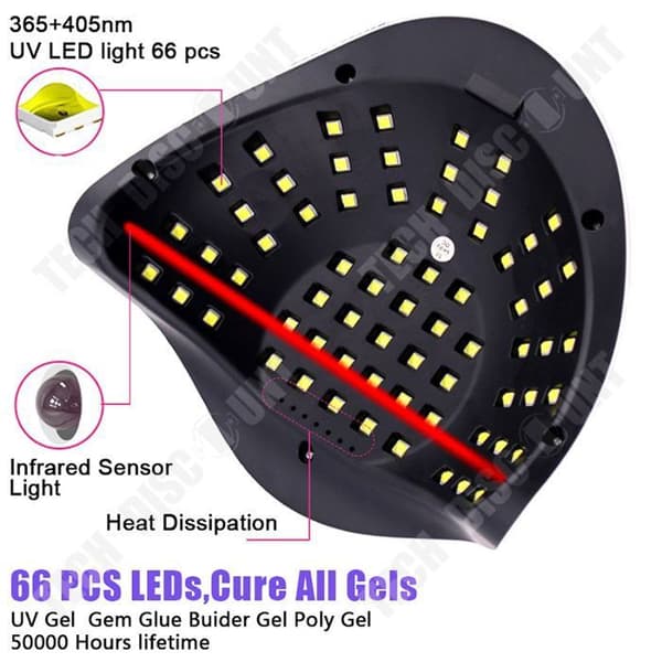 TD® X10MAX Nail Art Lampa 220W High Power Ultraviolett UV-lampa Nail Art Fototerapilampa Nail Art LED-lampa