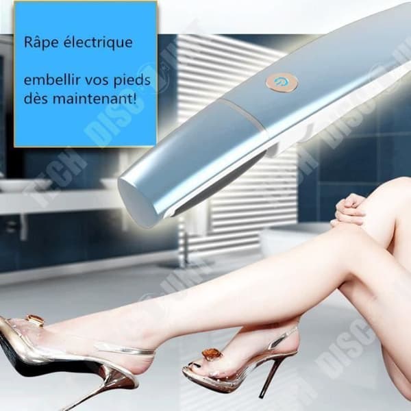 TD® Electric callus remover fotvård pedikyr manikyr och fotmassage död hudvård avtagbart huvud blå färg