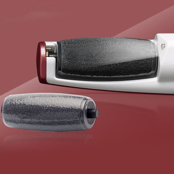 TD® Electric callus remover fotvård pedikyr manikyr och fotmassage död hudvård avtagbart huvud röd färg