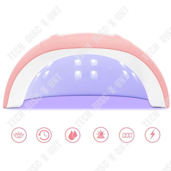 TD® 54w nagellampa mini baklampa 18 lamppärlor nagellackstork nagelljusterapilampa nagellampa nagelgeltork