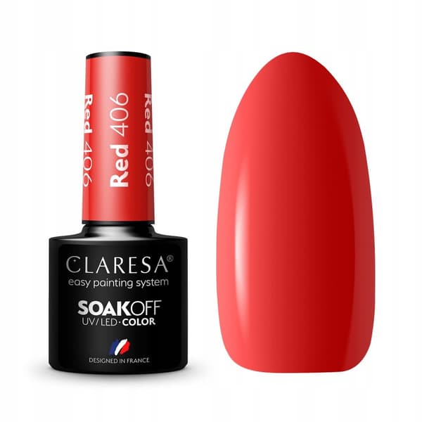 Claresa Hybrid nagellack RED 406 5g