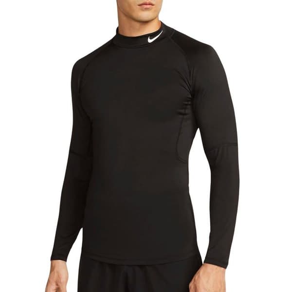 Nike - FB7908-010 - Topp M NP DF Tight Ls Mock, Svart/Vit, , M