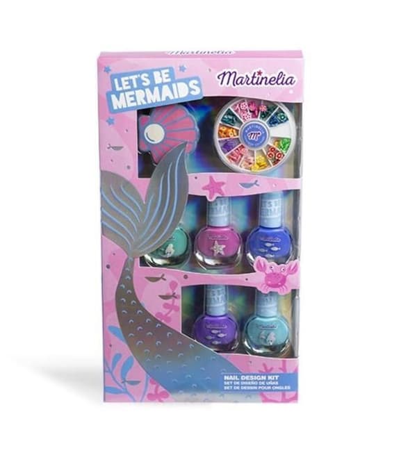 Set med manikyr Martinelia Let's Be Mermaids för barn, klara färger, säkerhet garanterad.