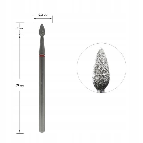 Staleks Diamantslip Olivgrön Röd 2,3/5 mm