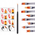 Miniatyrbild 10 av 11: Nagelkonstborstar Set med 8, Svarta