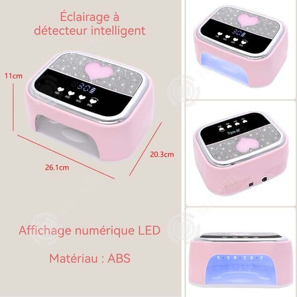 INN Nagellampa 42 lampärlor tidsinställning med 4 hastigheter liten induktionsnagellampa smart UV-nagellampa