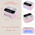 Miniatyrbild 2 av 4: INN Nagellampa 42 lampärlor tidsinställning med 4 hastigheter liten induktionsnagellampa smart UV-nagellampa