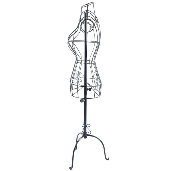 Metallinen ompelunukke, säädettävä korkeus 140-160 cm, ylävartalon muotoilu,Musta