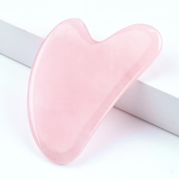 Natural Gua Sha Jade Rose Quartz Stone Face Board Tool -