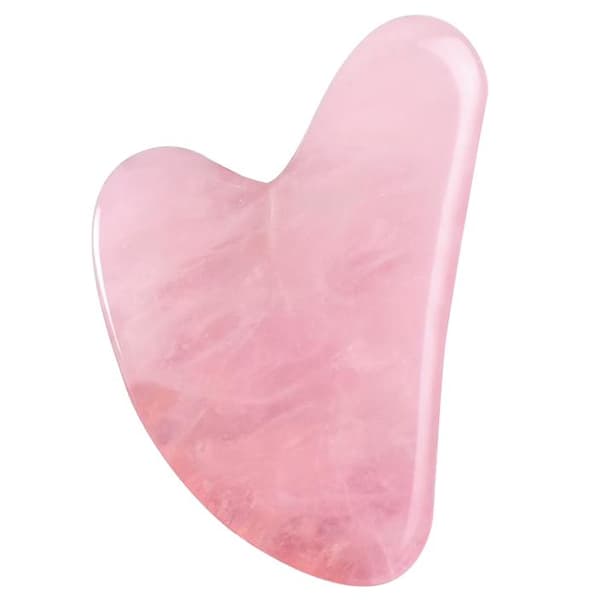 Naturlig Gua Sha Jade Rose Quartz Stone Face Board Tool -