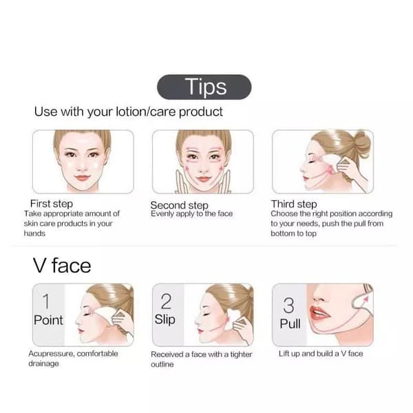 Luonnollinen Gua Sha Jade Rose Quartz Stone Face Board -työkalu -