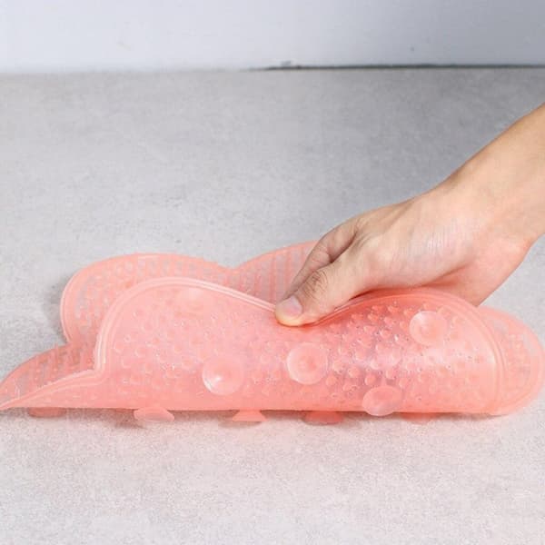Fotmassage - Bathroom Foot Massage Pad Silicone Suction Non-Slip