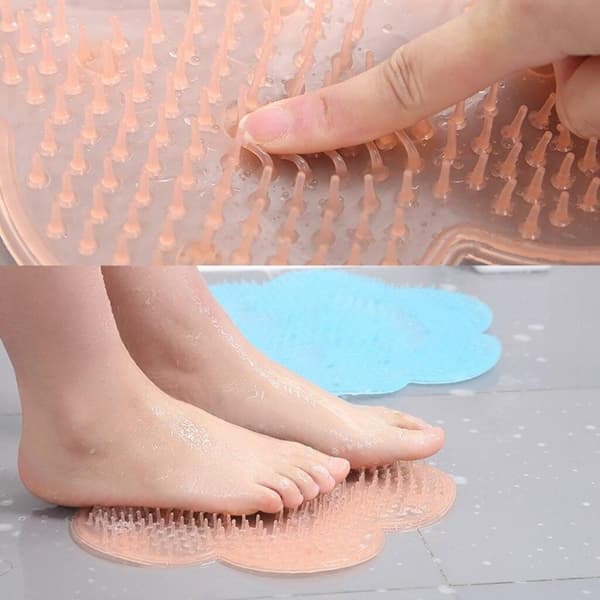 Fotmassage - Bathroom Foot Massage Pad Silicone Suction Non-Slip