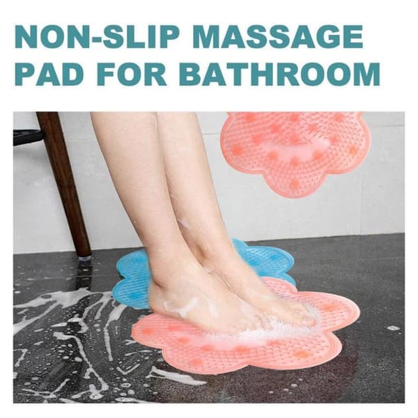 Fotmassage - Bathroom Foot Massage Pad Silicone Suction Non-Slip