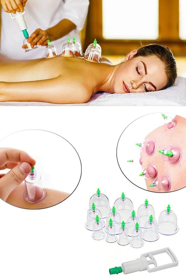 Cupping til helkropsmassage 12-pak Grøn