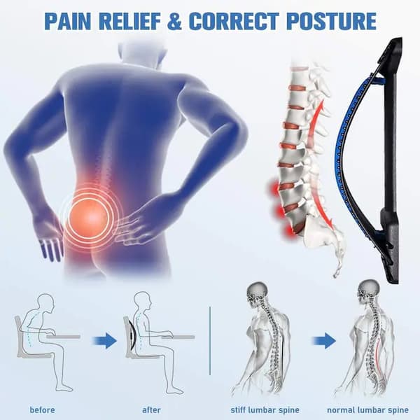 Pro Back Stretcher - Selkäkiristin ja lannerangan tuki - Lievittää kipua ja korjaa ryhtiä