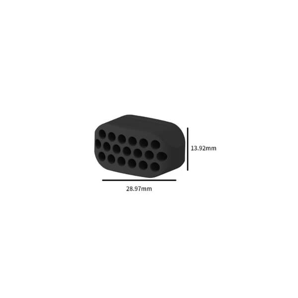 INF Käktränare Jawline exerciser 4 st Svart
