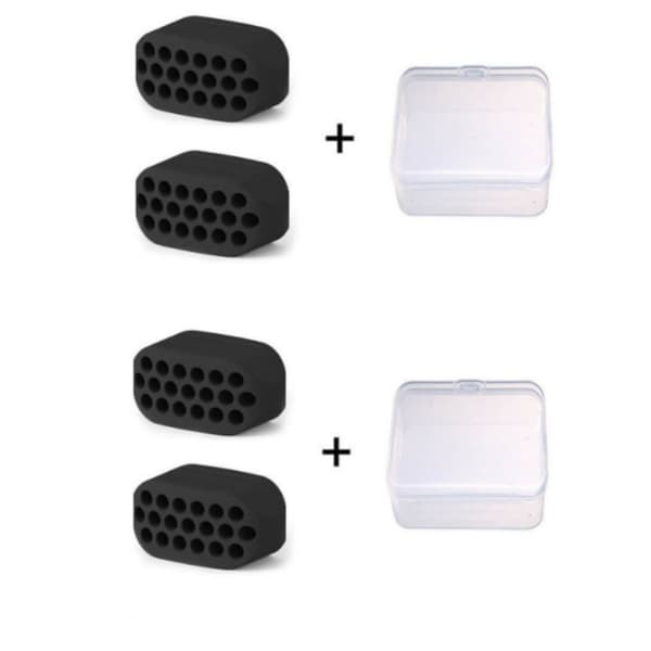 INF Käktränare Jawline exerciser 4 st Svart