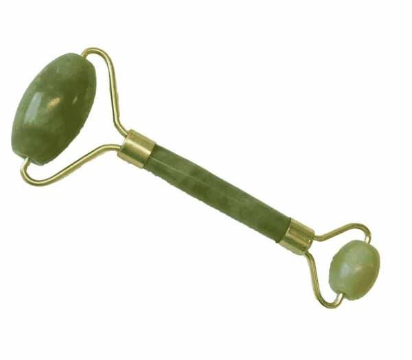 Gua Sha Skraber + Jade Roller Large - Grøn