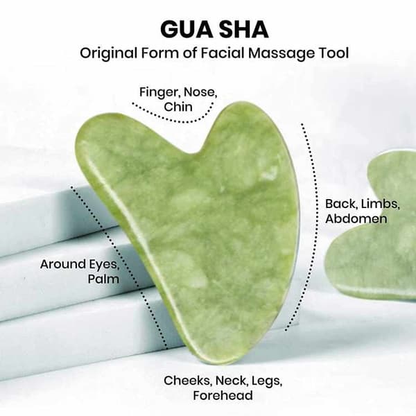 Gua Sha Scraper Large Advanced + Jade Roller Large Spikes - Green