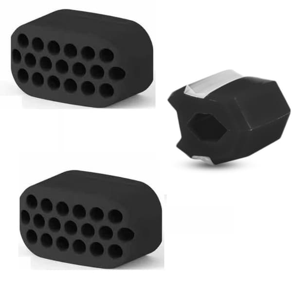 INF Jawline jaw trainer silikon 3-pakning, styrker kjevebenet og forbedrer ansiktskonturen