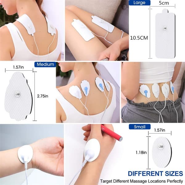 One Drag To Spenne Wire med liten rund Patch Håndformet Patch Hvit