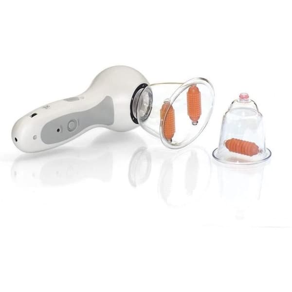 CELLUSTOP - Elektrisk och bärbar massageapparat mot celluliter - 2 sugkoppar - Vit - USB163