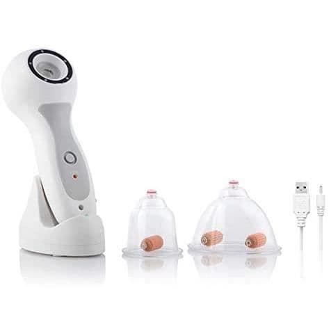 CELLUSTOP - Elektrisk och bärbar massageapparat mot celluliter - 2 sugkoppar - Vit - USB163