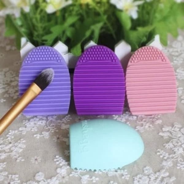 Newcomdigi Handske Rengöring Makeup Brush Silikonborste - Lila