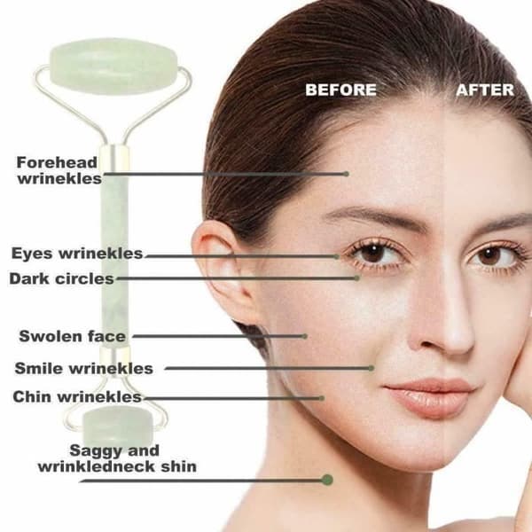 Jade ansiktsrullemassör MAVURA - Anti-aging - Anti-rynkor