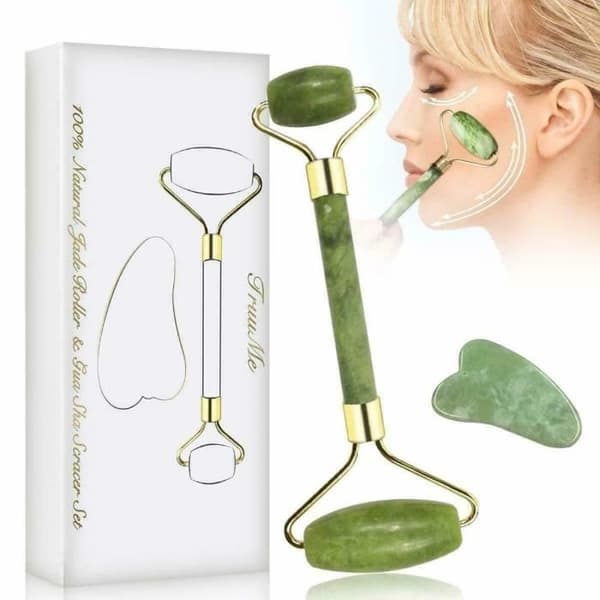 Jade ansiktsrullemassör MAVURA - Anti-aging - Anti-rynkor