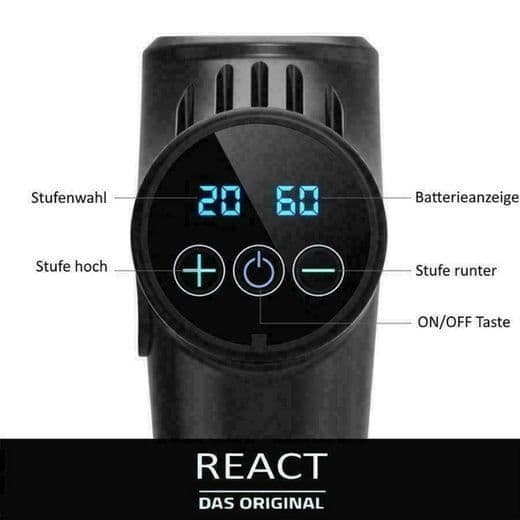 MAVURA massage pistol - REACT massager - Elektrisk muskelstimulering - Massa vibrations
