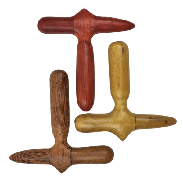 Massageverktyg i Trä - 3-Pack Hammare för Avkoppling i Flera Färger