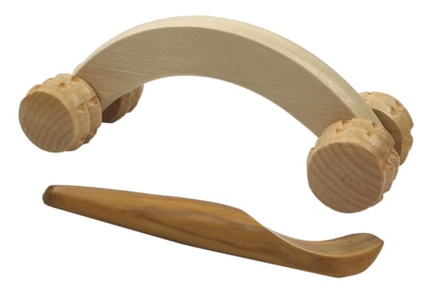 Tree Massage Tool - Afslapningspind og bil til behagelig muskelaflastning.