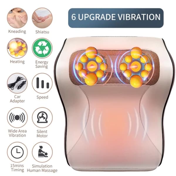 Massagepude, Multifunktionel, Vibration, EU-stik, R7-ZD